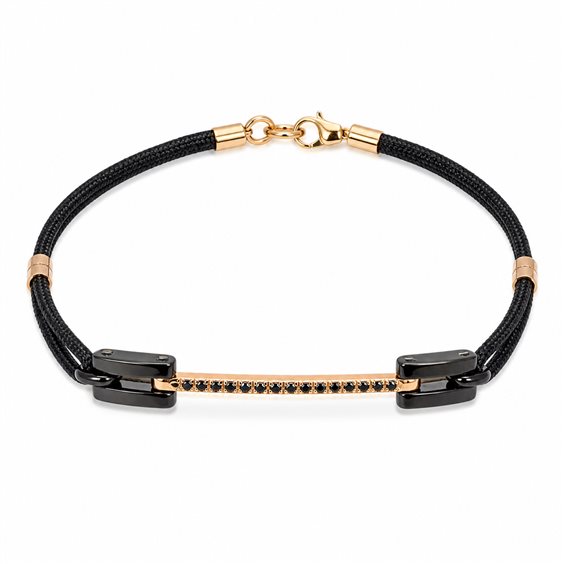 Bracciale Cianfrone Gioielli Uomo in Oro Diamante Black 0.18 Ct BROR-83-198 - BROR-83-198
